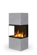 Elektrinis židinys e–LERA C 61, thermaline šviesai pilka apdaila