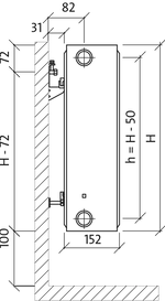 Renovacinis radiatorius Purmo Compact C 33, 550-400