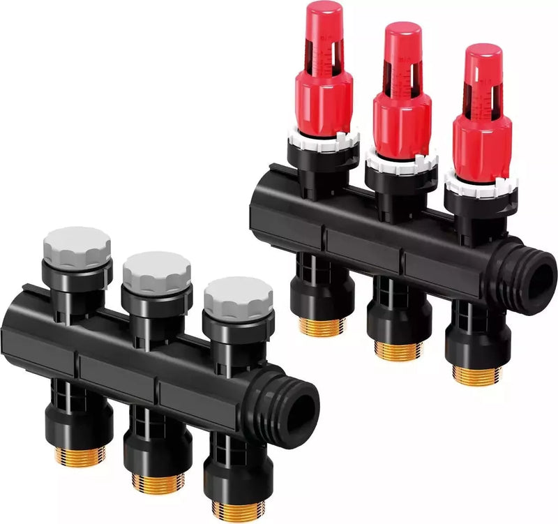 Šildymo sistemos kolektorius Uponor Vario Plus, su debitomačiais, 3 kontūrų