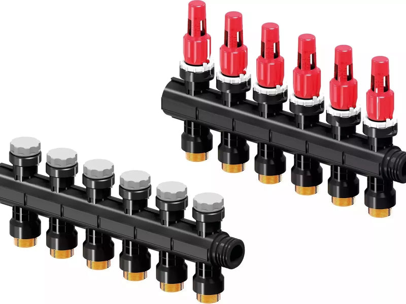 Šildymo sistemos kolektorius Uponor Vario Plus, su debitomačiais, 6 kontūrų