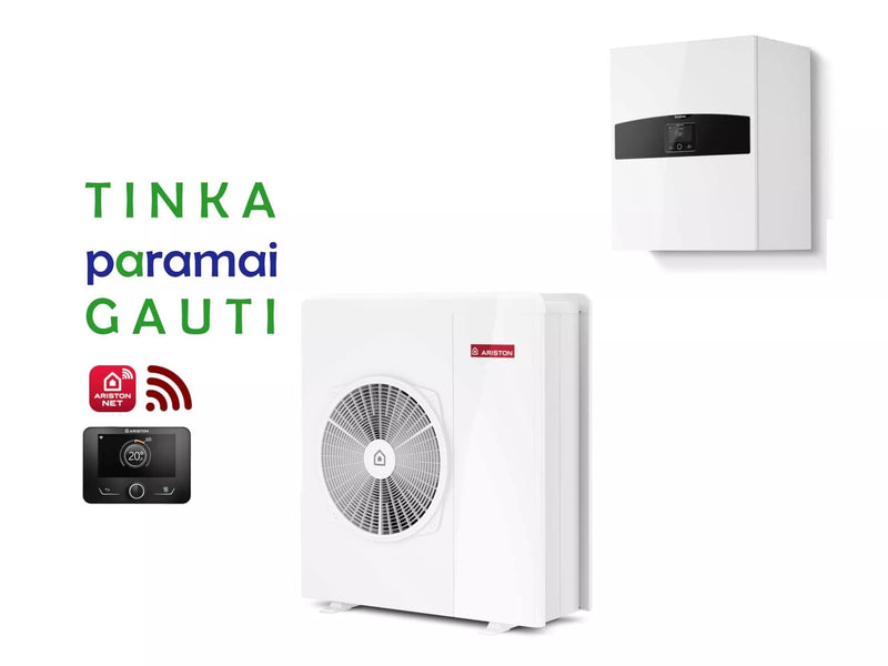 Šilumos siurblys Oras-Vanduo Ariston Nimbus R32, Plus, 80 S Net 11.74 kW, su Wi-Fi