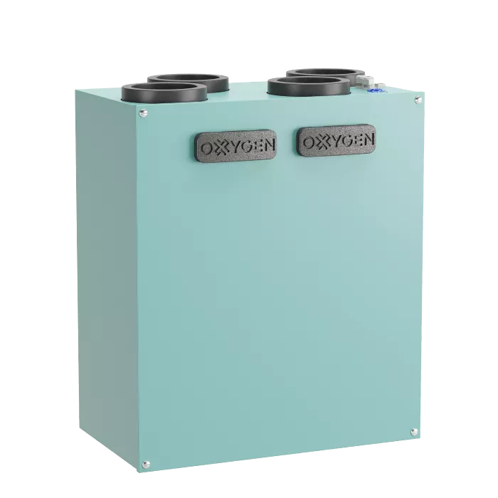 Plokštelinis rekuperatorius Oxygen Easy, vertikalus, V200E, entalpinis, dešininis