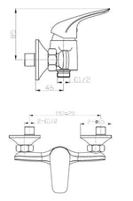 Dušo maišytuvas S-Line Pro, chromuotas