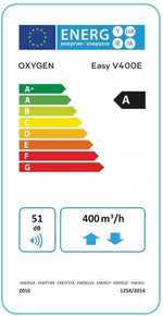 Plokštelinis rekuperatorius Oxygen Easy, vertikalus, V400E, entalpinis, dešininis
