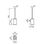 WC šepetys Ideal Standard Conca, šlifuoto aukso spalvos