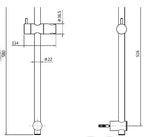 Dušo stovas SAT Dark, šlifuotas auksas