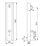 Dušo panelė Sanela, su integruota elektronika