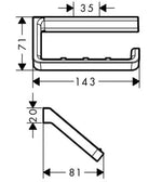 WC popieriaus laikiklis Hansgrohe, AXOR, Gold optic spalva