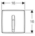 Pisuaro vandens nuleidimo klavišas Geberit HyBasic, elektroninis