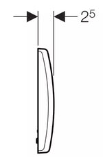 Pisuaro vandens nuleidimo klavišas Geberit HyBasic, elektroninis