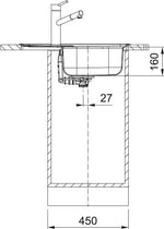 Nerūdijančio plieno plautuvė Franke Antea, AZN 611-62