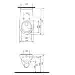 Pakabinamas WC Cersanit Etiuda, su dangčiu