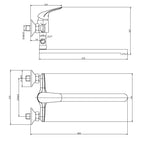 Vonios maišytuvas S-Line Pro, SL272, ilgu čiaupu