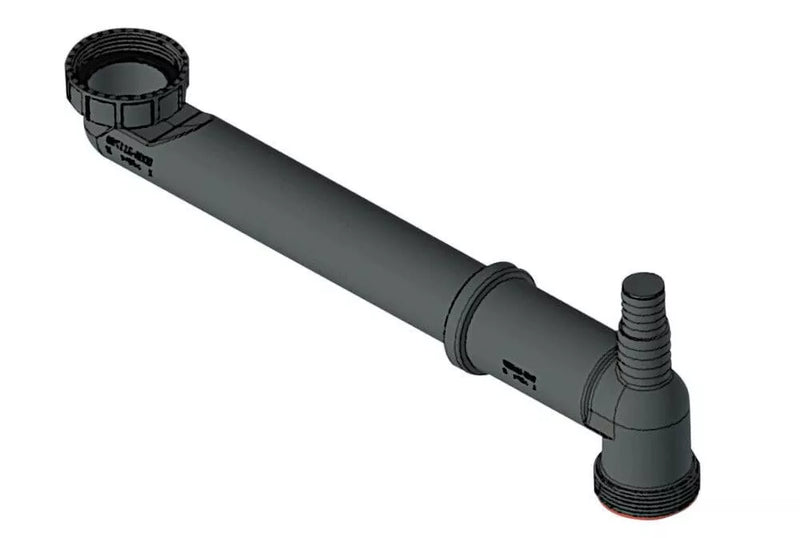 Vietą taupanti sifono jungtis, su skalbyklės/indaplovės jungtimi