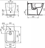 Bidė IDEAL STANDARD Strada II, pastatoma