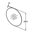 Apvalus veidrodis IDEAL STANDARD, su LED apšvietimu