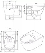 Pakabinamas unitazas SANLIFE Rimflush be nuplovimo lanko (380x560x352mm), baltas