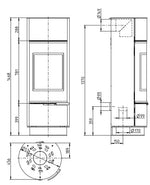 Plieninė krosnelė Thorma Atika Steel, juoda