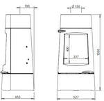 Ketinė krosnelė Invicta Aratos, antracito spalvos