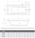 (nenaudoti sio kodo, naujas U2SNP-)Stačiakampė akrilinė vonia Roth Classic Pro 150x70 cm