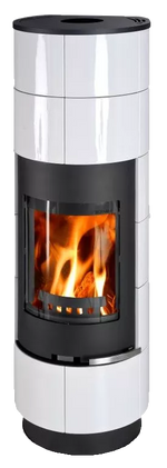 Plieninė krosnelė Thorma Delia Standard, su baltos spalvos keramika