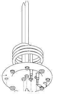 OVK flanšas su kaitinimo elementu 2000 W