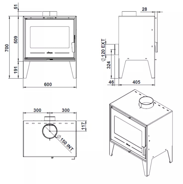 Plieninė krosnelė Invicta Euros