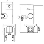 Potinkinis bidete komplektas, chromas