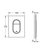 Potinkinio rėmo WC mygtukas ARENA COSMOPOLITAN, juoda spalva