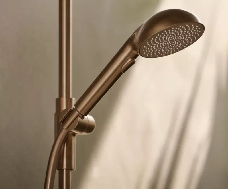 Termostatinis dušo maišytuvas su dušo komplektu Oras Aurelia 4769-81 bronzos spalva, be ekcentrinių jungčių jos užsak