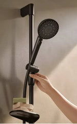 Termostatinis dušo maišytuvas su dušo komplektu Oras Aurelia 4769-33, juodos matinės spalvos - be ekcentrinių jungčių