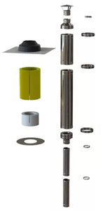 Dvisienių dūmtraukių DW50Sauna komplektas d.130/230 mm