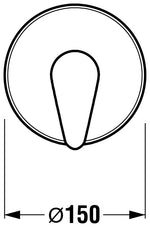 Potinkinis dušo maišytuvas LYRA, chromuotas