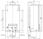 Dujinė karšto vandens šildymo kolonėlė Vaillant MAG mini 114/1 I (H-INT) (gamtinės d., bat. uždegimas)