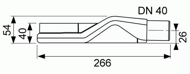 TECEdrainline ypač plokščias sifonas, DN 40 horizontalus, montavimo H 68,5mm, pralaidumas 0,5l/s