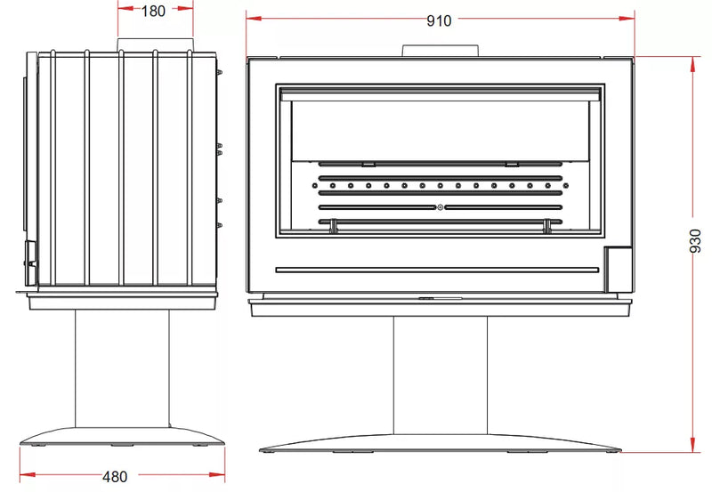 Ketinė krosnelė Invicta ELTON, antracito spalvos