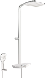 Termostatinė lietaus dušo sistema ESTETA su Wellfit terapijos funkcija, rankiniu dušu, chromas