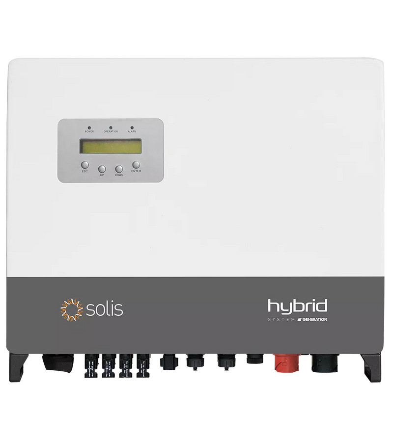 Hibridinis inverteris Solis 5 kW trifazis, 2 MPP žiedai, 97,7% efektyvumas