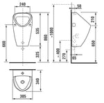 Pisuaras Golem su išoriniu vandens įvadu (be nuleidimo mechanizmo)
