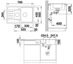 Plautuvė BLANCO LEGRA 6 S Compact, antracito spalva