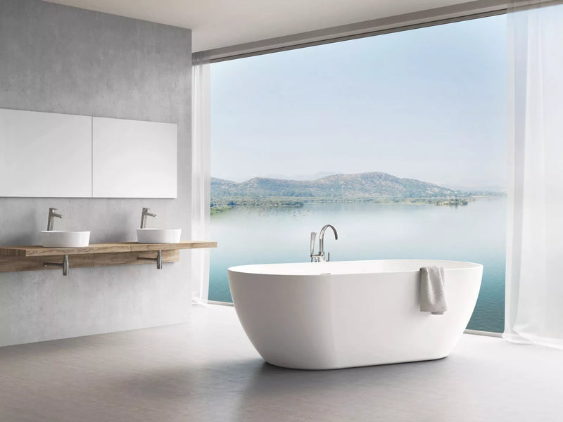 Laisvai pastatoma vonia Ravak Freedom O, 1690x800 balta su chromuotais priedais