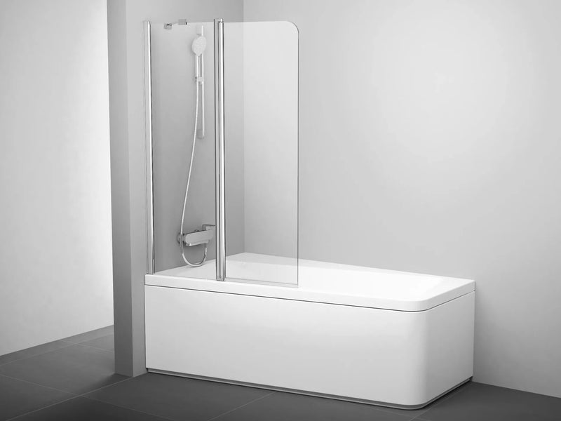 Varstoma vonios sienelė Ravak 10°, 10CVS2-100 L blizgi+stiklas Transparent