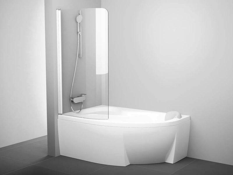 Vonios sienelė Ravak Rosa, CVSK1 160/170, L balta+stiklas Transparent