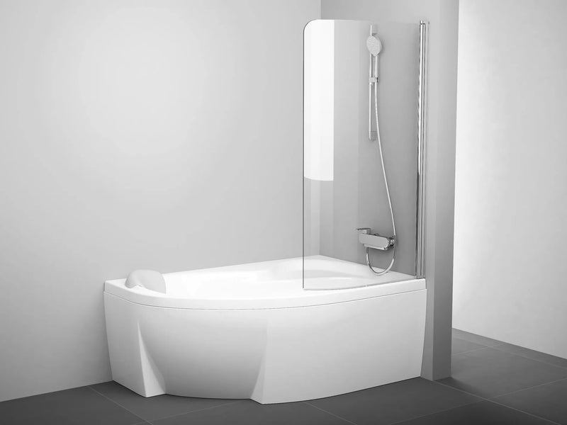 Vonios sienelė Ravak Rosa, CVSK1 160/170, R blizgi+stiklas Transparent