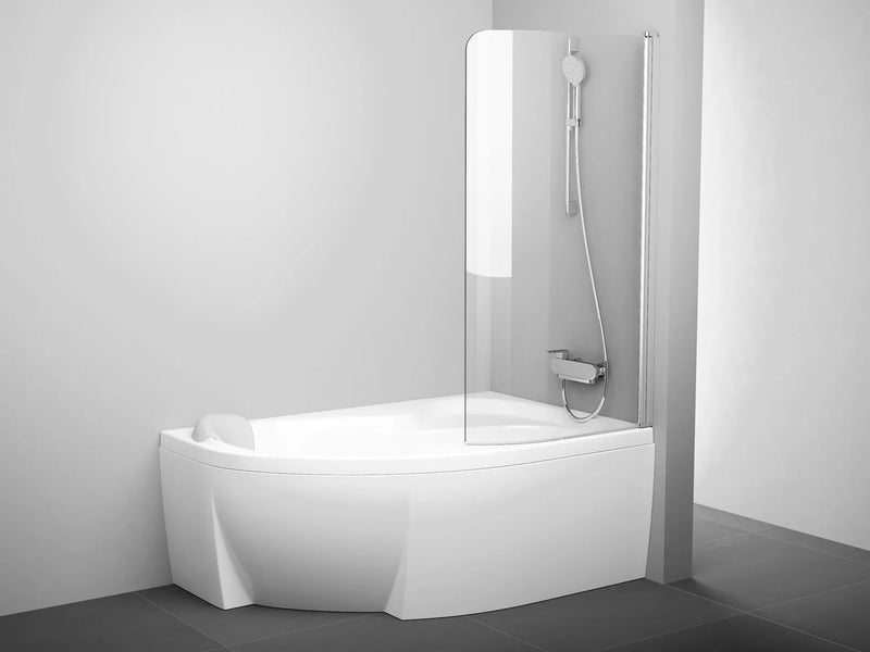 Vonios sienelė Ravak Rosa, CVSK1 160/170, R satinas+stiklas Transparent