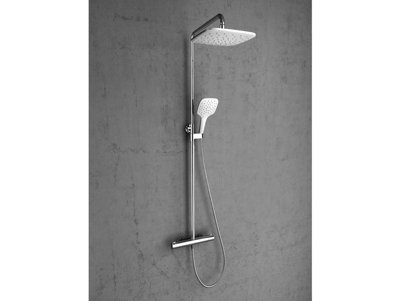 Stacionari dušo sistema Ravak Termo 300, TE 093.00/150, su termostatiniu dušo maišytuvu, chromo/balta