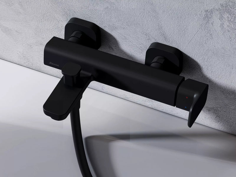 Sieninis vonios maišytuvas Ravak 10° Free, TD F 022.20/150 juodas