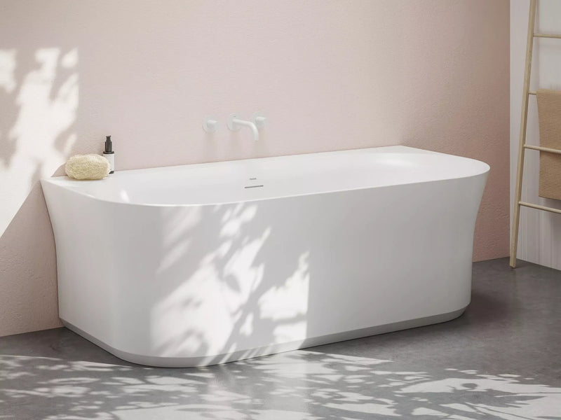 Laisvai pastatoma vonia Ravak Ypsilon Wall, 1780x860 balta su juodais priedais