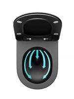 Pakabinamas WC Ravak, Uni Chrome RimOff juodas