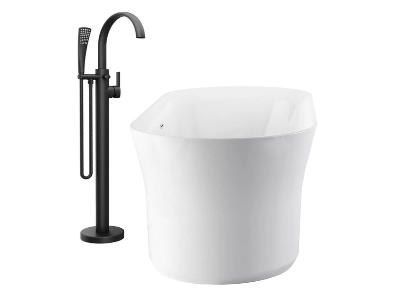 Grindinis vonios maišytuvas Ravak Freedom, FM 080.20BL.RB07A, juodas, be R-box